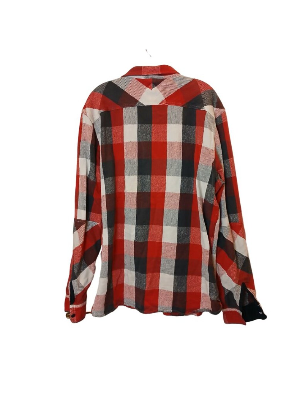 Levis Red & White Plaid Cotton Button-Up Shirt XX-Large Long Sleeve Chore #I-3 - Picture 2 of 10